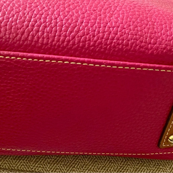 Dooney & Bourke Pink Tote with Brown Accents - Picture 4 of 8